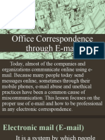 Office Correspondence Through E-Mail