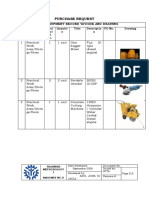 Purchase Request: Equipment Record W/Code and Drawing