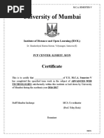 University of Mumbai: Certificate