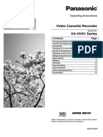 Video Cassette Recorder NV-HV61 Series: Operating Instructions