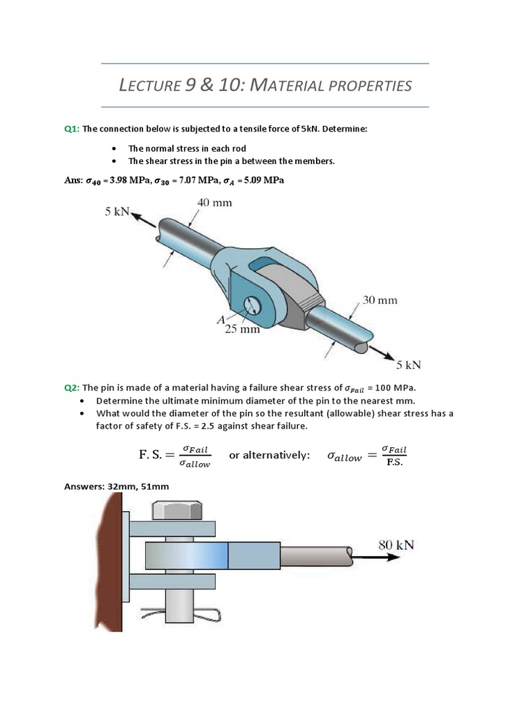 Stress-Strain Examples PDF | PDF | Strength Of Materials | Screw