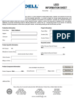 Leed Information Sheet: Reset Form Save Form