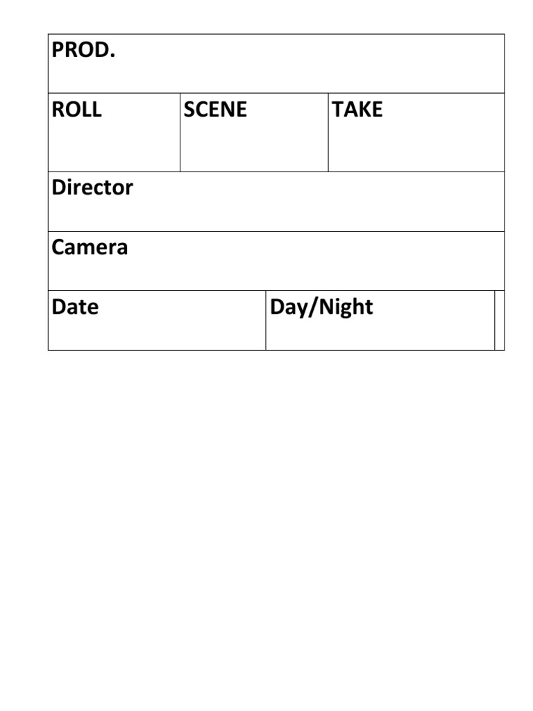 Production Roll Call Sheet Template | PDF