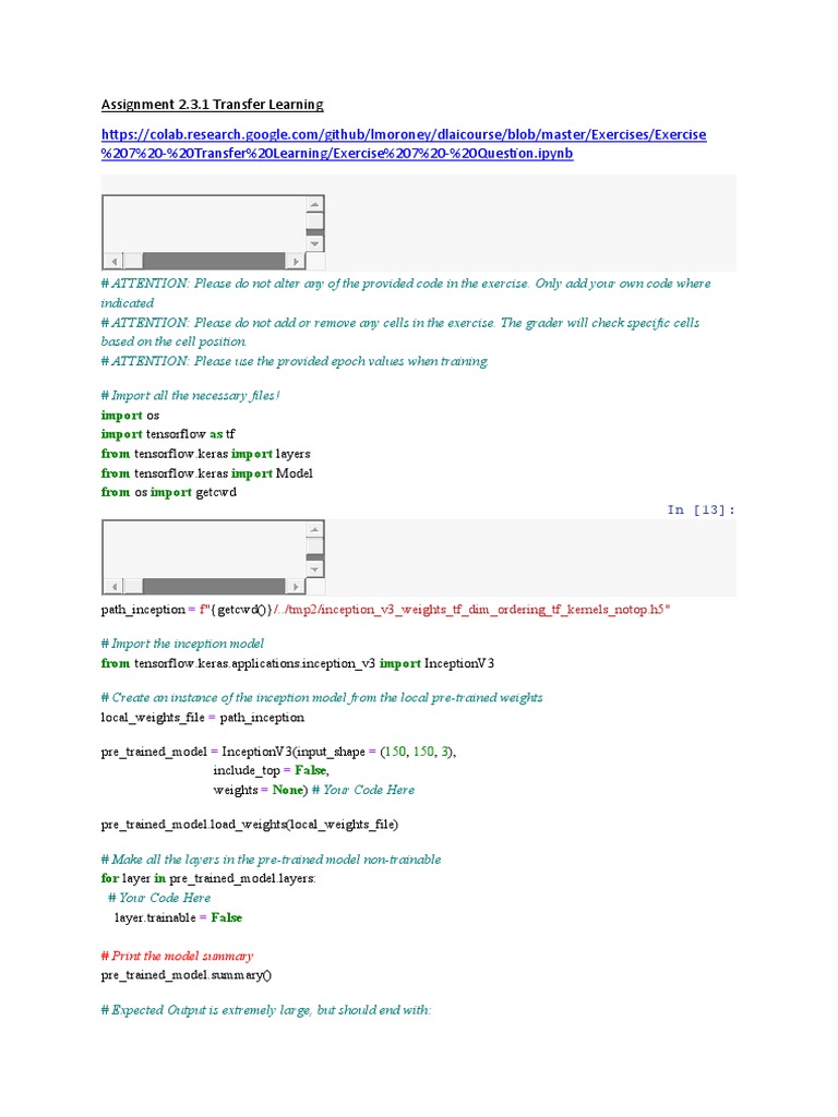 Transfer Learning with InceptionV3 Model | PDF | Zip (File Format ...