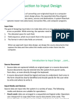 Introduction To Design - Input & Output