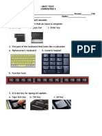 Unit Test Computer I Name: - Score: - /30 Grade & Section: - Date: - I. Encircle The Correct Answer