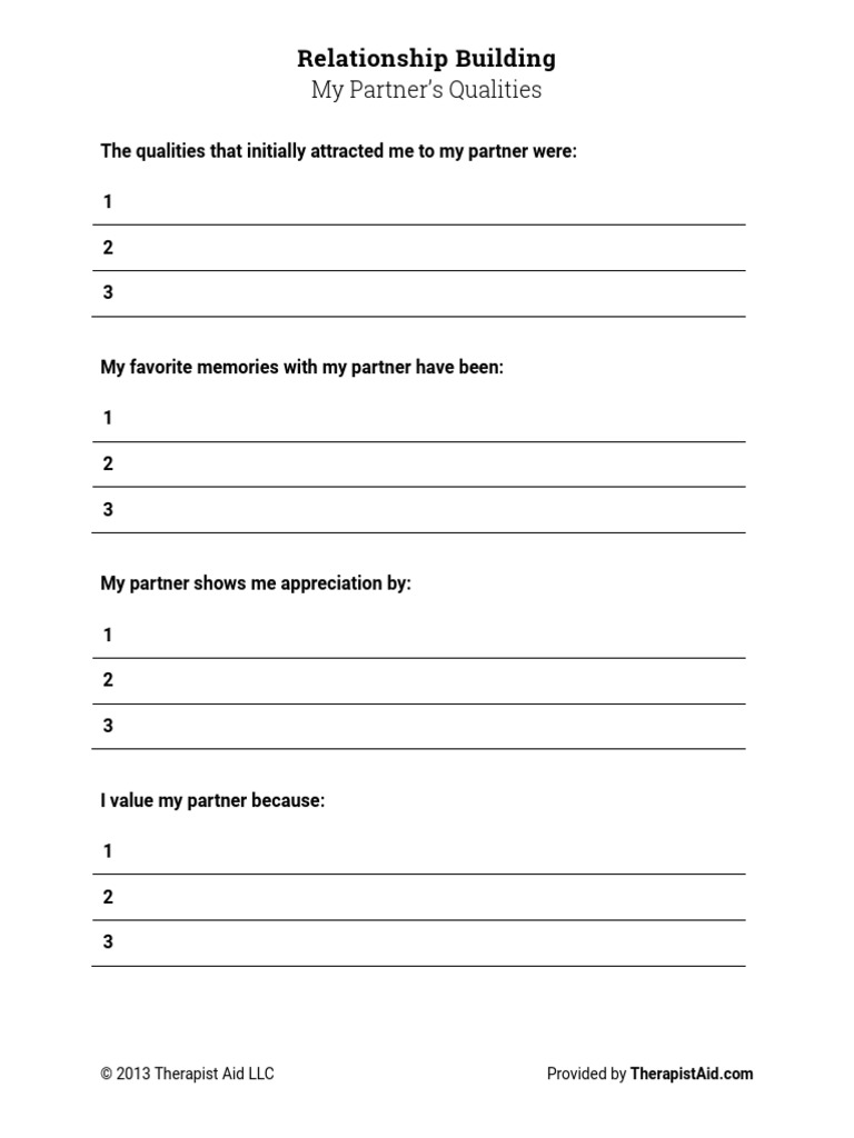 Relationship Reflection Worksheet | PDF | Self-Improvement | Lifestyle