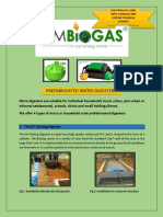 Prefabricated Micro Digesters: Our Products Come With A Manual and Lifetime Technical Support