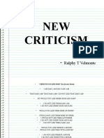 NEW Criticism: - Ralphy T Velmonte