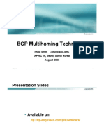 Smith, P. (2003) BGP Multihoming Techniques APNIC 16