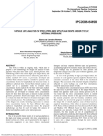 Fatigue Life Analysis of Steel Pipelines With Plain Dents Under Cyclic Internal Pressure