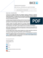 BICE Comunicado - Capital de Trabajo 050420