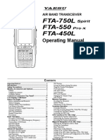 FTA-750L FTA-550 FTA-450L: Operating Manual