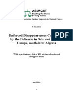Report On Enforced Disappearance in Sahrawi Refugee Camps