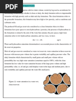 Water Saturation in Clean Formation