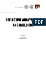 Reflective Analysis On Ang Imeldific: Bicol University College of Social Sciences and Philosophy Daraga, Albay