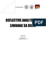 Reflective Analysis On Liwanag Sa Dilim: Bicol University College of Social Sciences and Philosophy Daraga, Albay