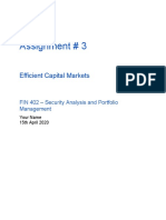Assignment # 3: Efficient Capital Markets
