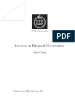 Lectures On Financial Mathematics: Harald Lang