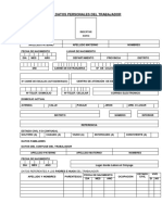 Ficha de Datos Personales Del Trabajador