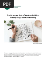 The Emerging Role of Venture Builders in Early-Stage Venture Funding