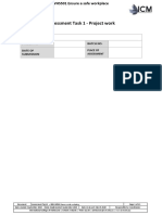 Assessment Task 1 - Project Work: Student Name Student Id Batch No. Date of Submission