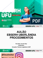 AULÃO EBSERH UFU PROCEDIMENTOS  - PROF LINCOLN
