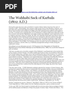 Wahhabi Sack of Karbala