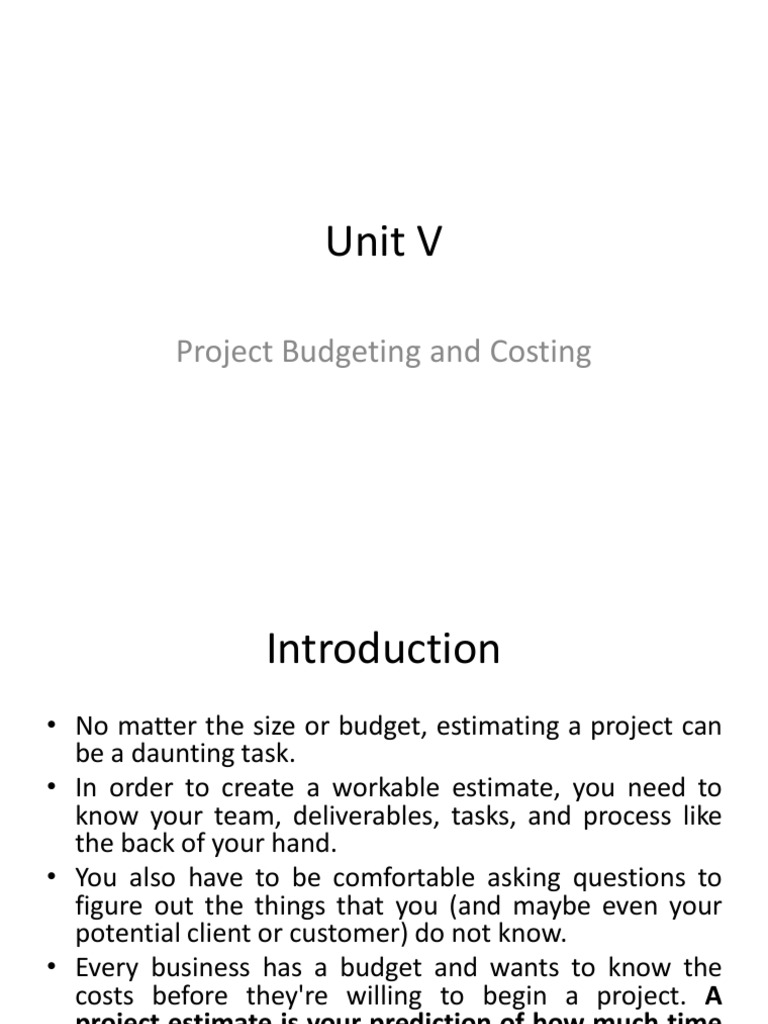 Project Estimation for Managers | PDF | Project Management | Cost