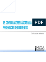 Configuraciones para Presentacion de Documentos