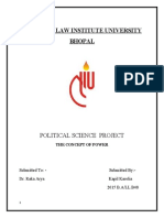 National Law Institute University Bhopal: Political Science Project