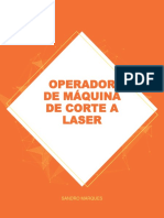 Operando uma máquina de corte a laser