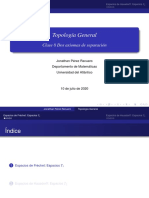 Topología - Clase 8 - Dos Axiomas de Separación