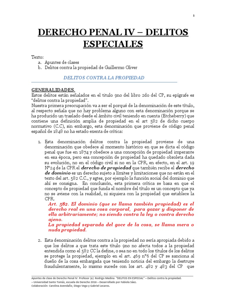 Derecho Penal Iv Final Pdf Robo Robo