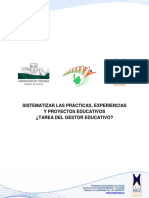 sistematizar las practicas experiencias y proyectos educativos