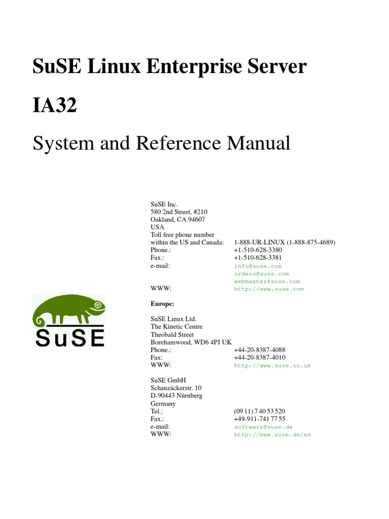 Book Suselinux Reference - en | PDF | Linux | Operating System