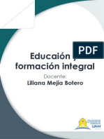 Texto Educación y Formación Integral