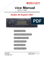 Service Manual: Audio 30 Export 3301