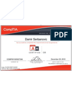 CompTIA A+ CE certificate