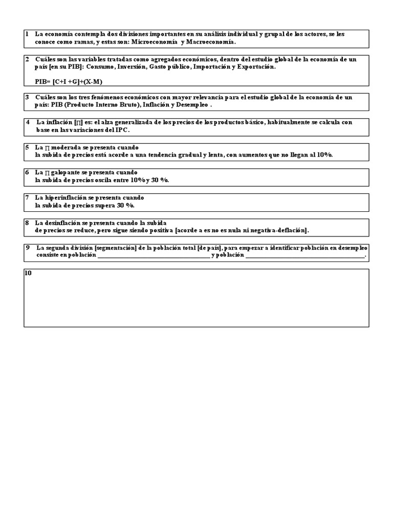 Fundamentos de Economía para Estudiantes | PDF | Producto Interno Bruto ...