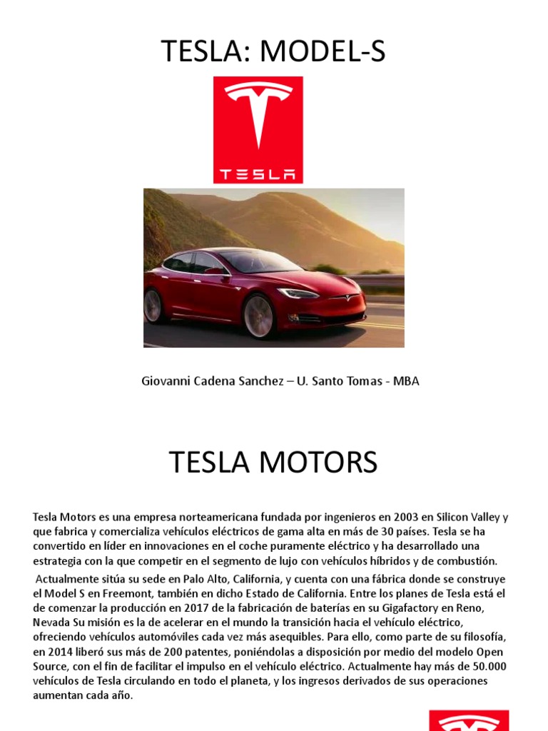 Innovación y Estrategia del Model S Tesla | PDF | Tesla Model S ...
