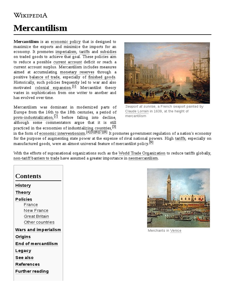 Overview of Mercantilism's Impact | PDF | Mercantilism | Trade