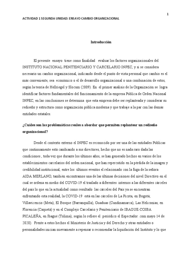 Replanteamiento del INPEC: Misión y Visión | PDF | Prisión | Liderazgo