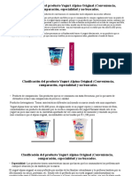 Clasificación Del Producto Yogurt Alpina Original (Conveniencia