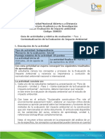 Guía de actividades y rúbrica de evaluación - Unidad 1 - Fase 1 - Contextualización del impacto ambiental