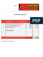 Ariel Santibañez Presupuesto