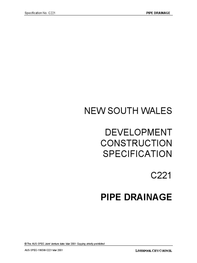 C221Pipe DrainageLiverpool PDF Pipe (Fluid Conveyance) Drainage