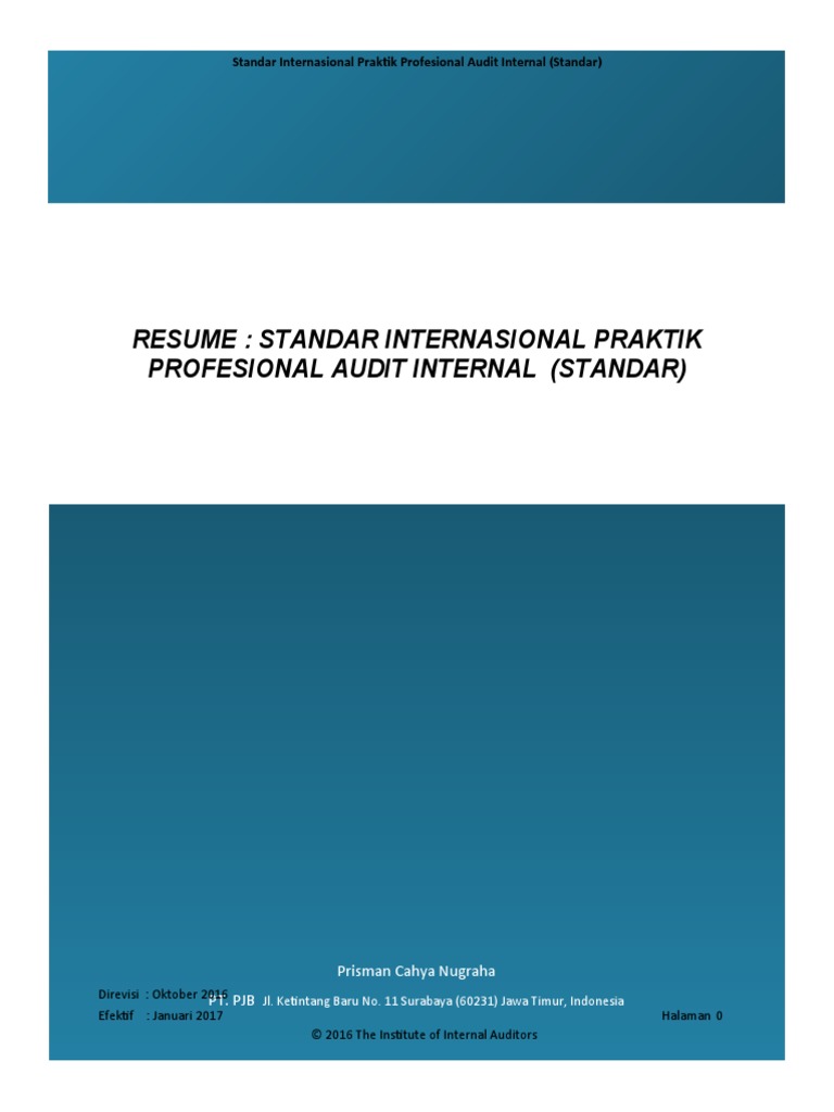 Resume IPPF-Standards-2017-Indonesian | PDF