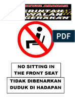 NO SITTING SIGN PKP