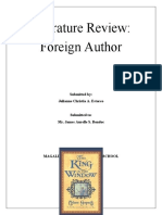 Literature Review: Foreign Author: Submitted By: Julianne Christia A. Estorco